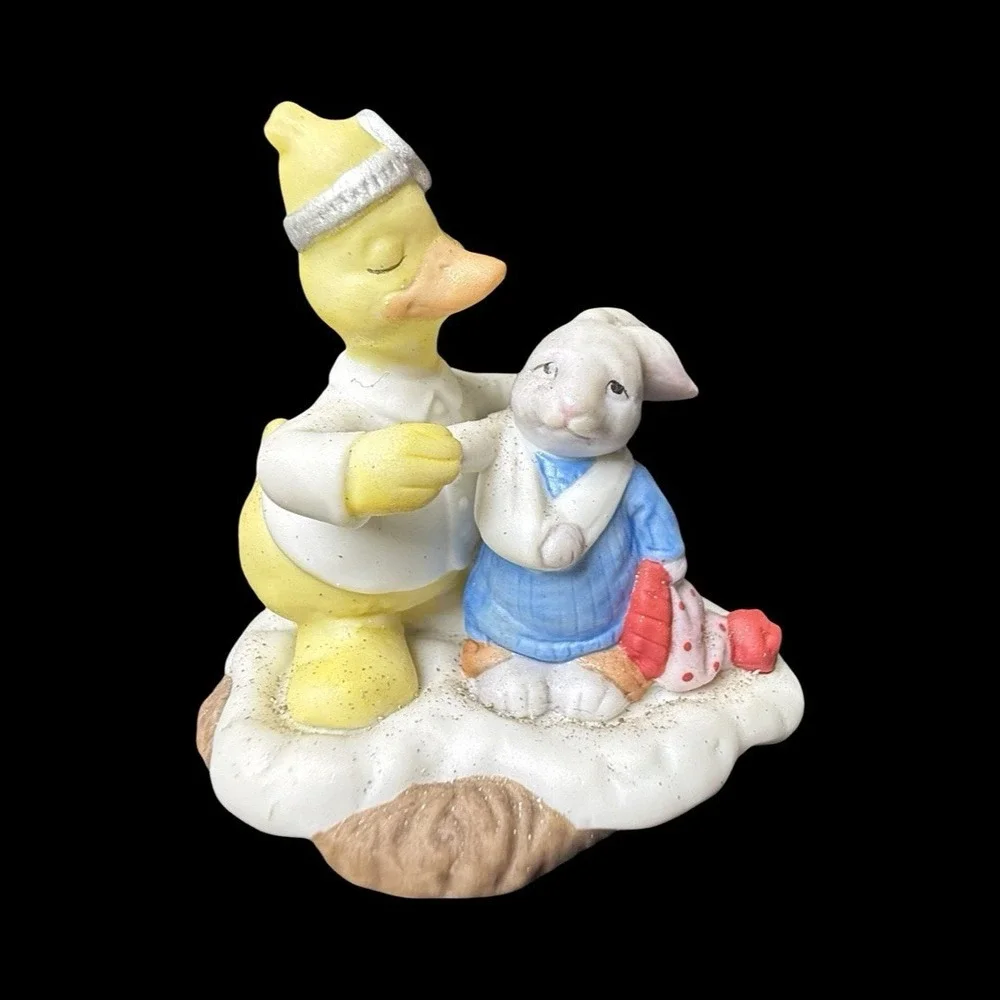 Fitz & Floyd Enchanted Forest Holiday Hamlet Dr. Quack & Patient Figurine 1993